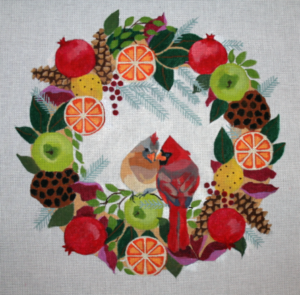 Melissa Prince Designs - Cardinals in Wreath