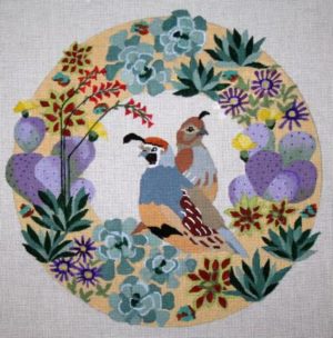 Melissa Prince Designs - Quail in Desert Wreath
