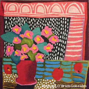 Melissa Shirley Needlepoint - Pink Violets