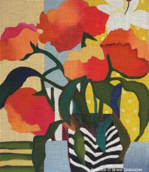 Melissa Shirley Needlepoint - Big Poppies