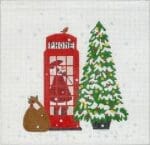 Kate Dickerson Needlepoint - Santa in Phone Box