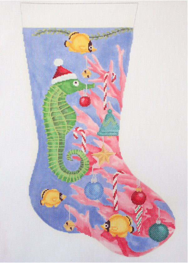 Scott Church Needlepoint - Seahorse Decorating Tree