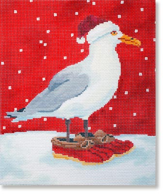 Scott Church Needlepoint - Seagull w/Boots