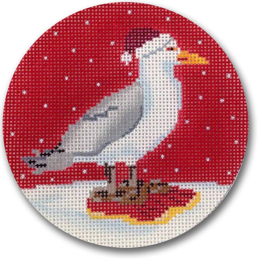 Scott Church Needlepoint Seagull Ornament Needle Nook