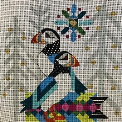 Melissa Prince Designs - Abstract Puffins