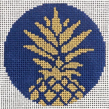 Two Sisters Needlepoint - Navy Pineapple Ornament
