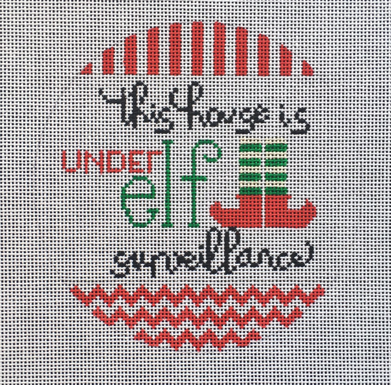 Vallerie Needlepoint Gallery - Elf Surveillance