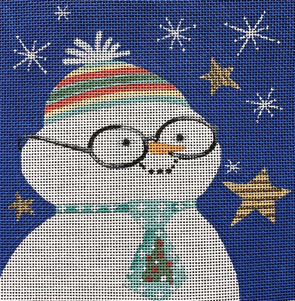 Vallerie Needlepoint Gallery Nerdy Snowman Needle Nook
