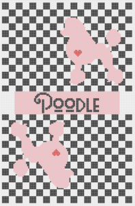 Kimberly Ann Needlepoint - Poodle Makeup Bag