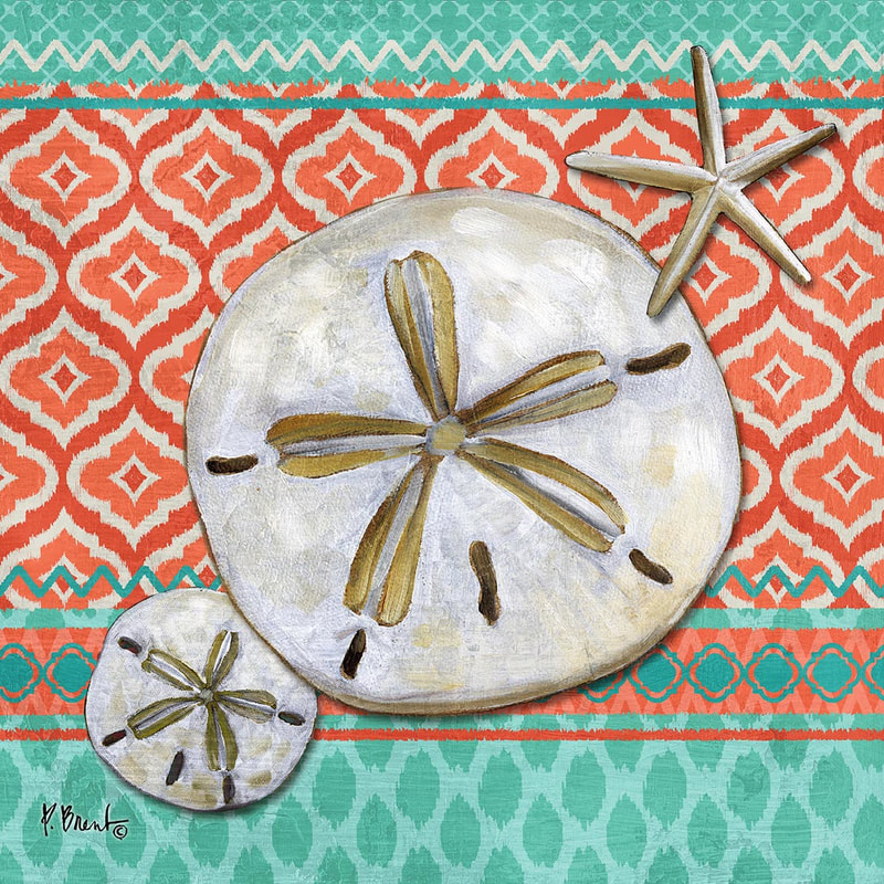 The Collection Designs - Santa Cruz Shells II Aqua