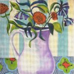 Melissa Shirley Designs - Orange Flower with Purple Vase