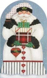 Melissa Shirley Designs - Winter White Dome Santa
