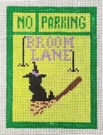 Kimberly Ann Needlepoint - No Parking Witches Brooms