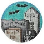 Patti Mann Needlepoint - Tombstones & Bats