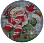 Rebecca Wood Designs - Green Santa & Cardinal