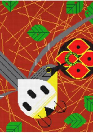 Charley Harper Needlepoint - Will the Kirtland Warblers Return?
