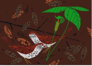 Charley Harper Needlepoint - Wood Thrush