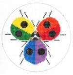 Charley Harper Needlepoint - Lady Bug Rainbow