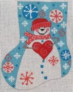 Danji Designs - Heart Snowman Mini-Stocking