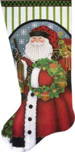 Melissa Shirley Designs - Fancy Acorn Santa Stocking