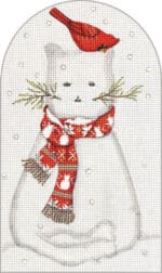 Melissa Shirley Designs - Snowy Cat & Cardinal