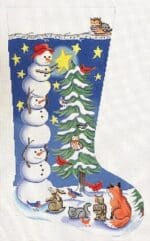 Alice Peterson Company - Tree Trimming Snowman Stocking