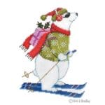 Kirk & Bradley Needlepoint - Skiing Polar Bear