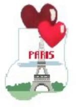 Kathy Schenkel Designs- I Love Paris with Hearts Mini Sock