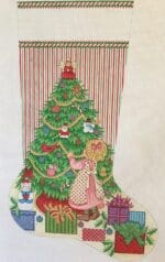 Alexa Designs -  Girl Decorating Tree Stocking