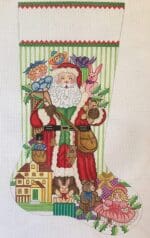 Alexa Designs -  Santa with Girl's Toys and Satchel Stocking