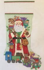 Alexa Designs -  Santa with Boy's Toys and Satchel Stocking