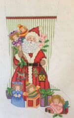 Alexa Designs -  Santa with Girl's Toys and Lantern Stocking