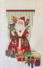 Alexa Designs - Santa with Boy's Toys and Lantern Stocking