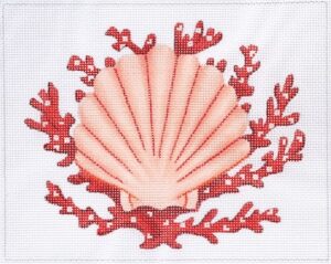 Kate Dickerson Needlepoint - Scallop and Coral