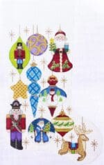 Alexa Designs - Vintage Glass Ornaments with Santa Stocking