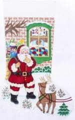 Alexa Designs - Santa Outside Boy's Window Stocking