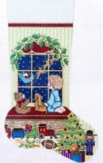 Alexa Designs -  Boy Looking Out Window Stocking