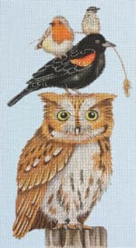 Melissa Shirley Designs - Owl & Friends with Black Crow