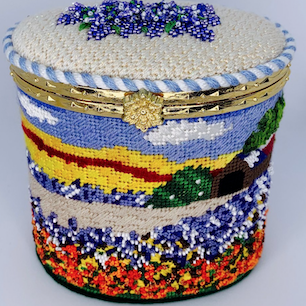 Funda Scully - Texas Flowers Hinged Box - Needle Nook