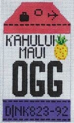 Hedgehog Needlepoint - Maui Travel Tag