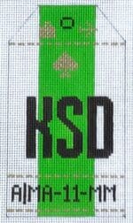 Hedgehog Needlepoint - Kate Spade Travel Tag