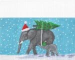 Scott Church Needlepoint - Elephants with Tree