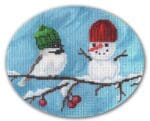 Scott Church Needlepoint - Chickadee's Snowman