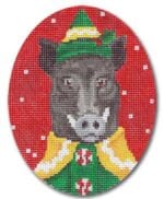 Scott Church Needlepoint - Wild Boar