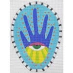 Zecca Designs - Blue Dot Hand Ornament