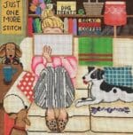 Gayla Elliott Designs - Stitching Girl with Dog
