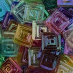 Sundance Sequin Shapes - Etched Pastel Square