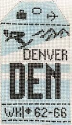 Hedgehog Needlepoint - Denver Travel Tag
