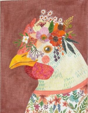 Kate Dickerson Needlepoint - Hen in Floral Dress