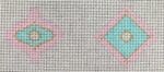 Brenda Stofft Designs - Mini Ornaments in Pink/Aqua